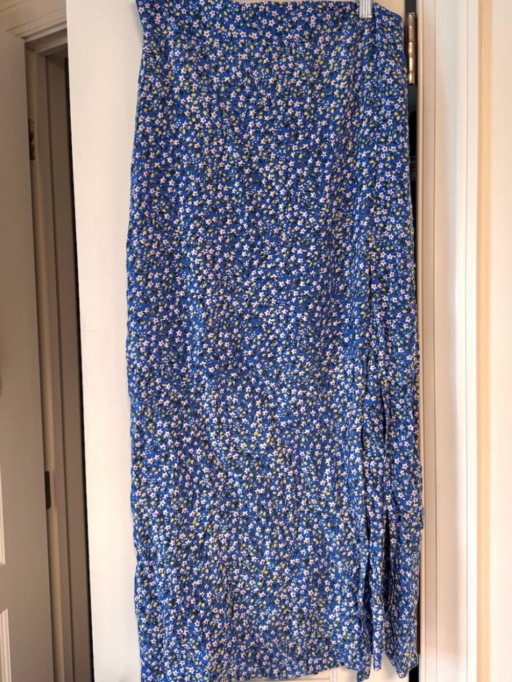 Floral Midi Skirt with Slit